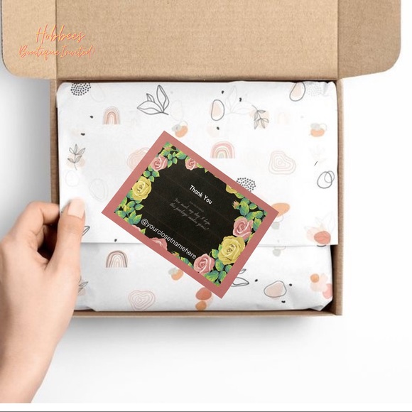 Thank You Cards with Rose design - Picture 2 of 9